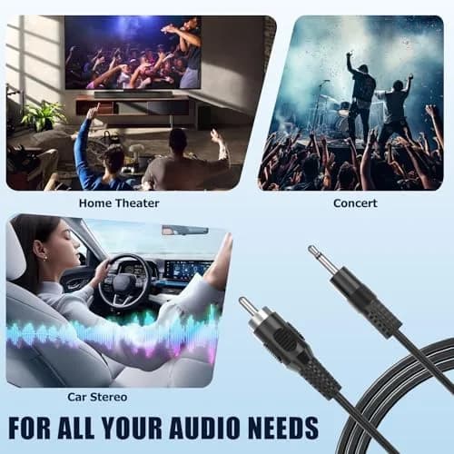 RFAdapter Mono RCA to 3.5mm Audio Cable 1.83m (6ft) | Seamless Mono Audio Transmission thumbnail 7
