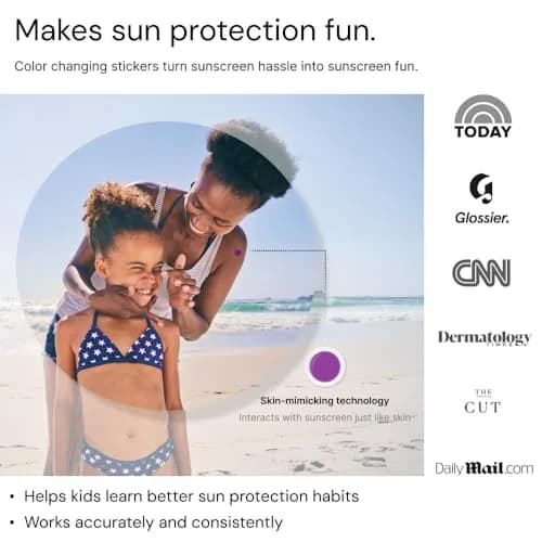 SPOTMYUV Sunscreen Stickers, UV Detection SPF Indicator Dots, 32 Count | Real-Time Sun Safety Monitoring thumbnail 6