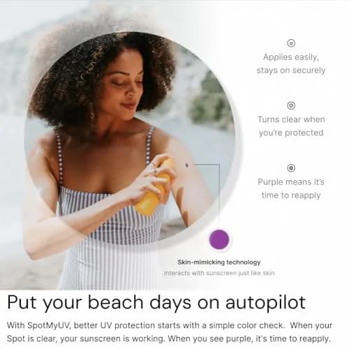 SPOTMYUV Sunscreen Stickers, UV Detection SPF Indicator Dots, 32 Count | Real-Time Sun Safety Monitoring thumbnail 4