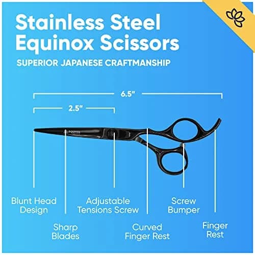 Equinox Razor Edge Series Professional Hair Scissors 6.5in | Japanese Stainless Steel Precision thumbnail 2