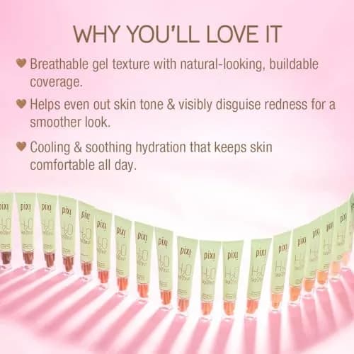 Pixi H2O SkinTint | Tinted Face Gel Moisturizer | Hydrating Coverage with Hyaluronic Acid | Evens Skin Tone & Reduces Redness | Oil-Free Dewy Finish | Mocha | 1.2 fl oz thumbnail 3