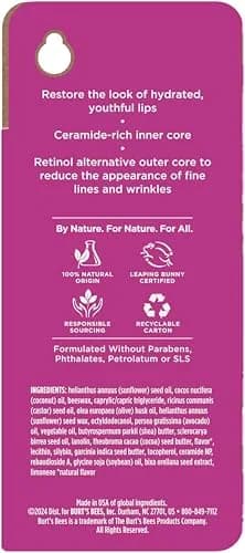Burt's Bees Renewing Lip Treatment 0.16 oz (4.54 g) | Natural Retinol Alternative & Ceramides for Hydrated Lips thumbnail 4