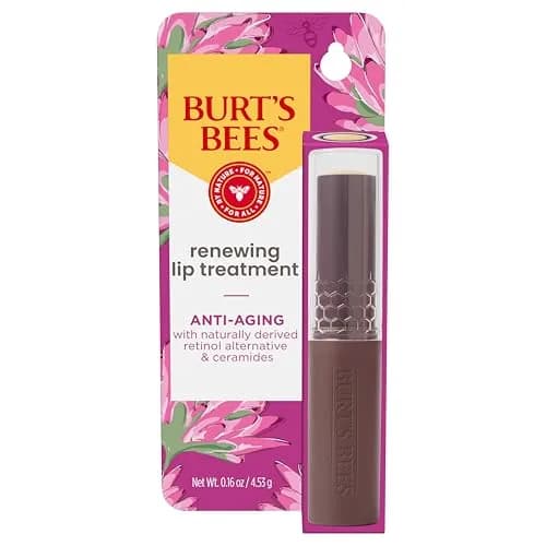 Burt's Bees Renewing Lip Treatment 0.16 oz (4.54 g) | Natural Retinol Alternative & Ceramides for Hydrated Lips thumbnail 1