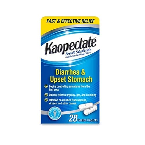 Kaopectate Multi-Symptom Anti-Diarrheal & Upset Stomach Reliever, 28 Caplet | Fast-Acting GI Relief for Adults thumbnail 1