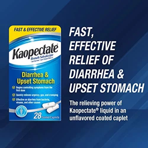 Kaopectate Multi-Symptom Anti-Diarrheal & Upset Stomach Reliever, 28 Caplet | Fast-Acting GI Relief for Adults thumbnail 2