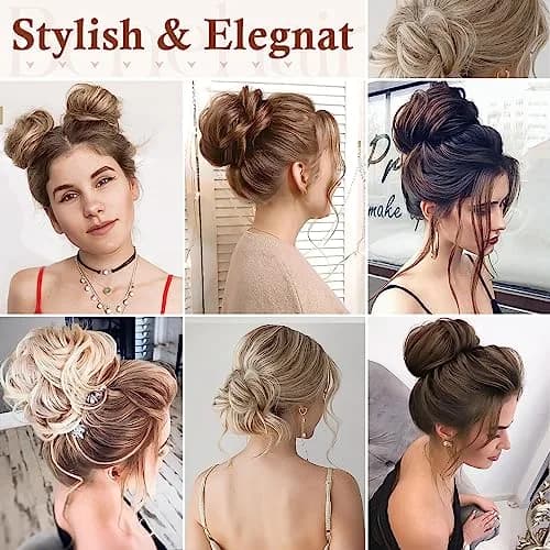 Benehair Messy Bun Hair Piece Scrunchy Updo Hair for Women 50g | Fluffy Wavy Synthetic Hair Bun thumbnail 5