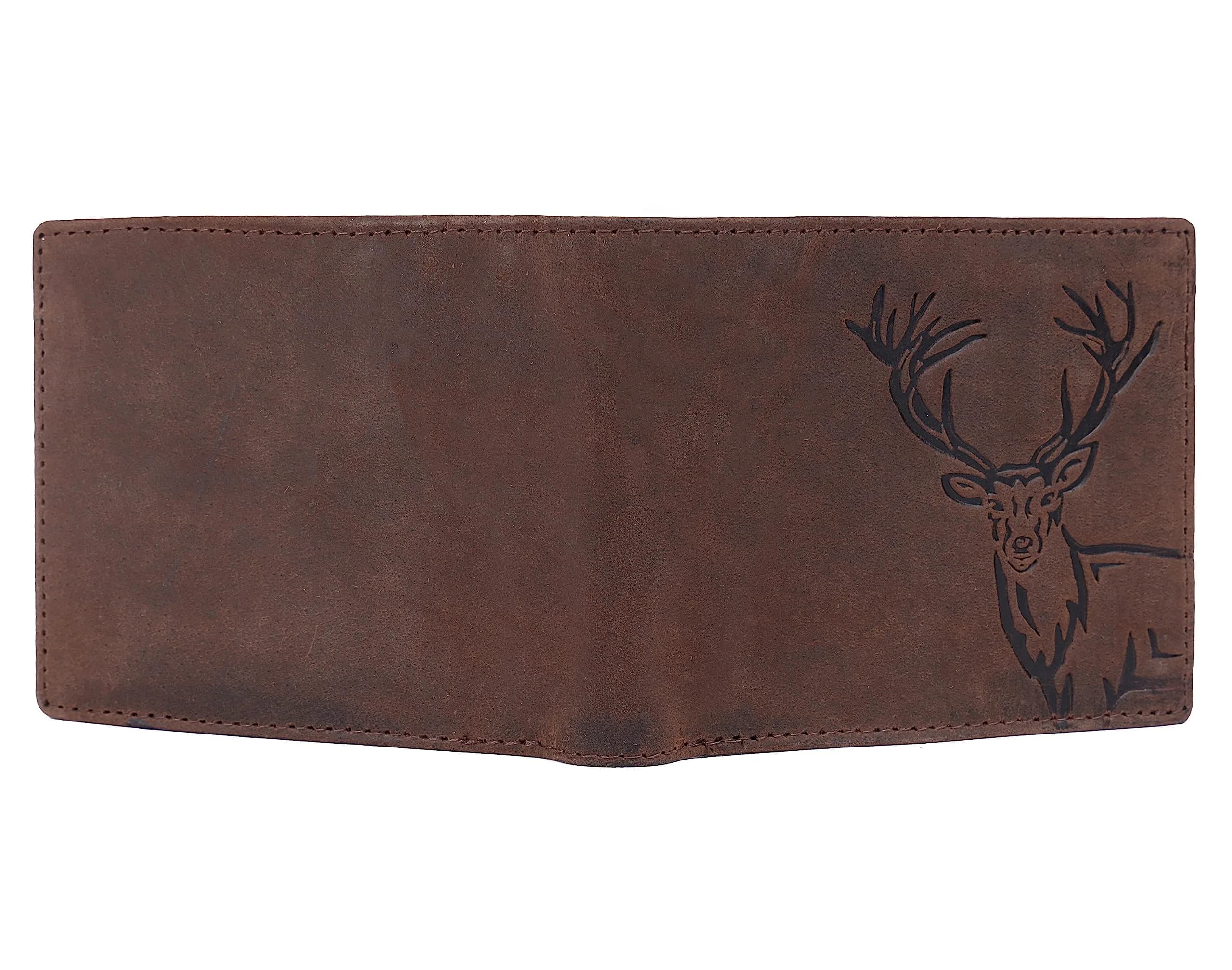 LONDON ALLEY Elk Vintage Brown Leather Wallet For Men, 6 Card Slots, RFID Blocking | Handcrafted Genuine Leather - view 6