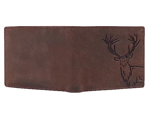 LONDON ALLEY Elk Vintage Brown Leather Wallet For Men, 6 Card Slots, RFID Blocking | Handcrafted Genuine Leather thumbnail 6