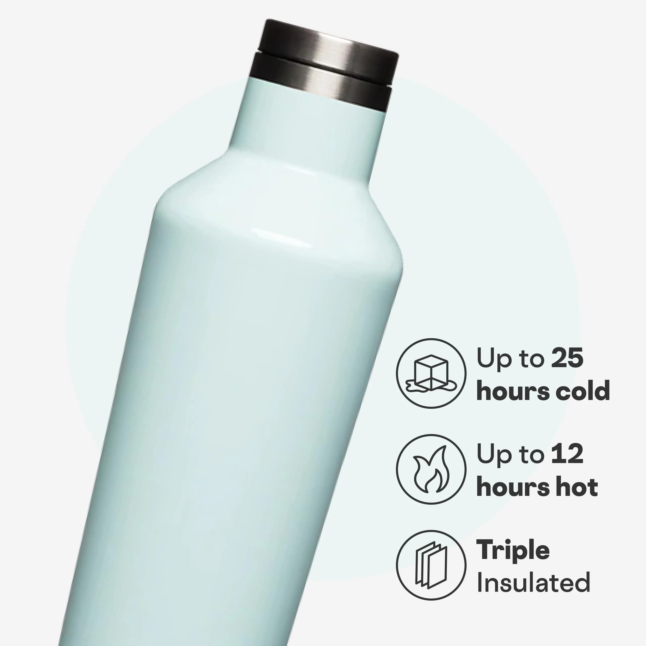 Corkcicle Classic Canteen 740ml (25 oz) Triple Insulated Bottle | Keeps Drinks Cold 25 Hrs, Hot 17 Hrs - view 3