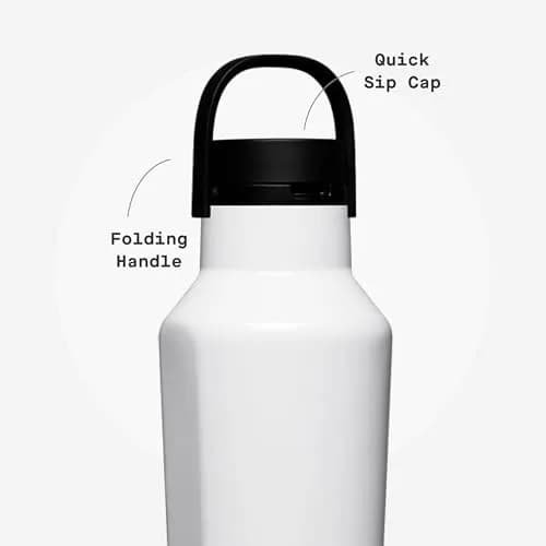 Corkcicle Sport Canteen 20 oz Triple Insulated Bottle Gloss White | Keeps Drinks Cold 25H & Hot 12H thumbnail 5
