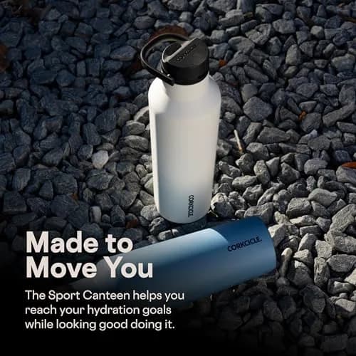 Corkcicle Sport Canteen 20 oz Triple Insulated Bottle Gloss White | Keeps Drinks Cold 25H & Hot 12H thumbnail 6