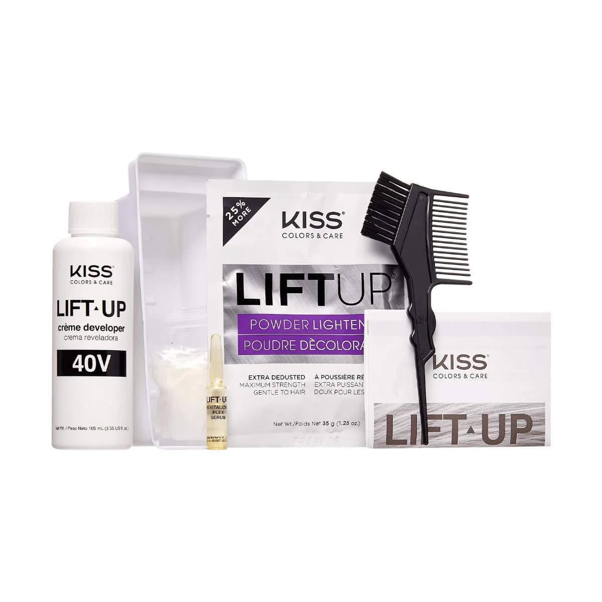 KISS Lift Up Complete Hair Bleach Kit with Rose Pink Toner & Plex Serum | 6-Pc DIY Kit - view 2