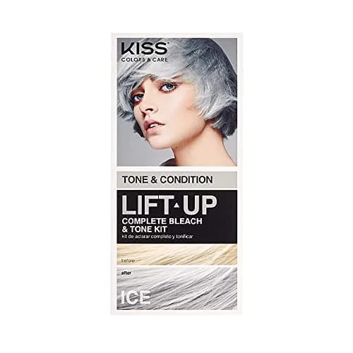 KISS Lift Up Complete Hair Bleach Kit with Revitalizing Plex Serum & Ice Toner, 6-Pc Kit | Maximum Strength for Dark Hair thumbnail 1