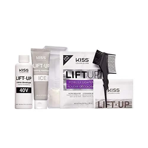 KISS Lift Up Complete Hair Bleach Kit with Revitalizing Plex Serum & Ice Toner, 6-Pc Kit | Maximum Strength for Dark Hair thumbnail 2