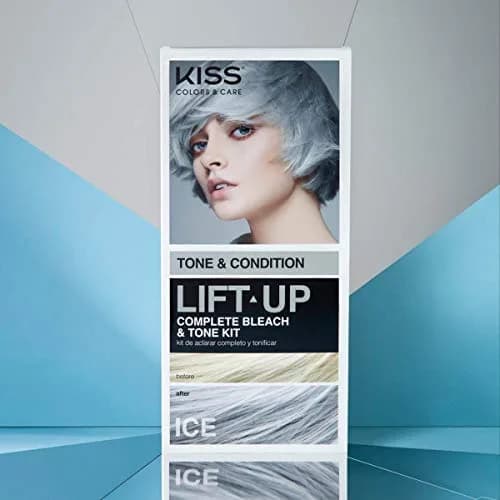 KISS Lift Up Complete Hair Bleach Kit with Revitalizing Plex Serum & Ice Toner, 6-Pc Kit | Maximum Strength for Dark Hair thumbnail 3