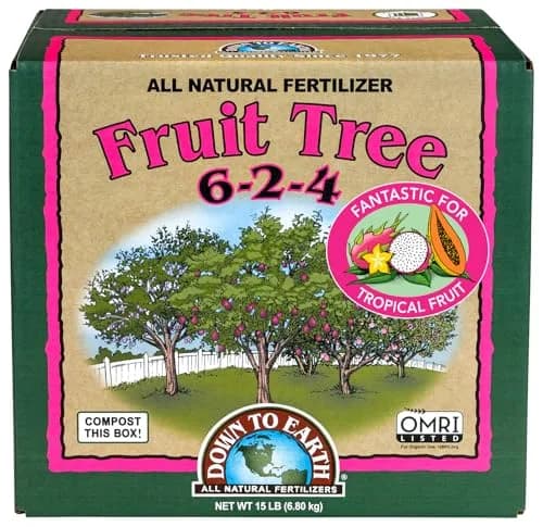 Down To Earth All Natural Fertilizers Organic Fruit Tree 15 lb | OMRI Listed for Organic Gardening thumbnail 1