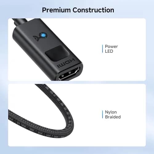 Cable Matters Active 8K Mini DisplayPort 1.4 to HDMI 2.1 Adapter, Black | Connects Mini DP/Thunderbolt to HDMI 2.1 Displays thumbnail 6