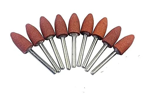 Luo ke 18 Pcs 1/8" Shank Bullet Shape Rotary Grinding Stone Sets | Durable Corundum Tips for Metal & Stone (70-120 chars) thumbnail 2