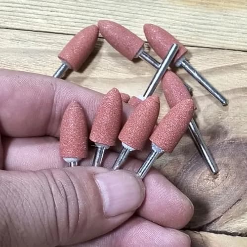 Luo ke 18 Pcs 1/8" Shank Bullet Shape Rotary Grinding Stone Sets | Durable Corundum Tips for Metal & Stone (70-120 chars) thumbnail 4