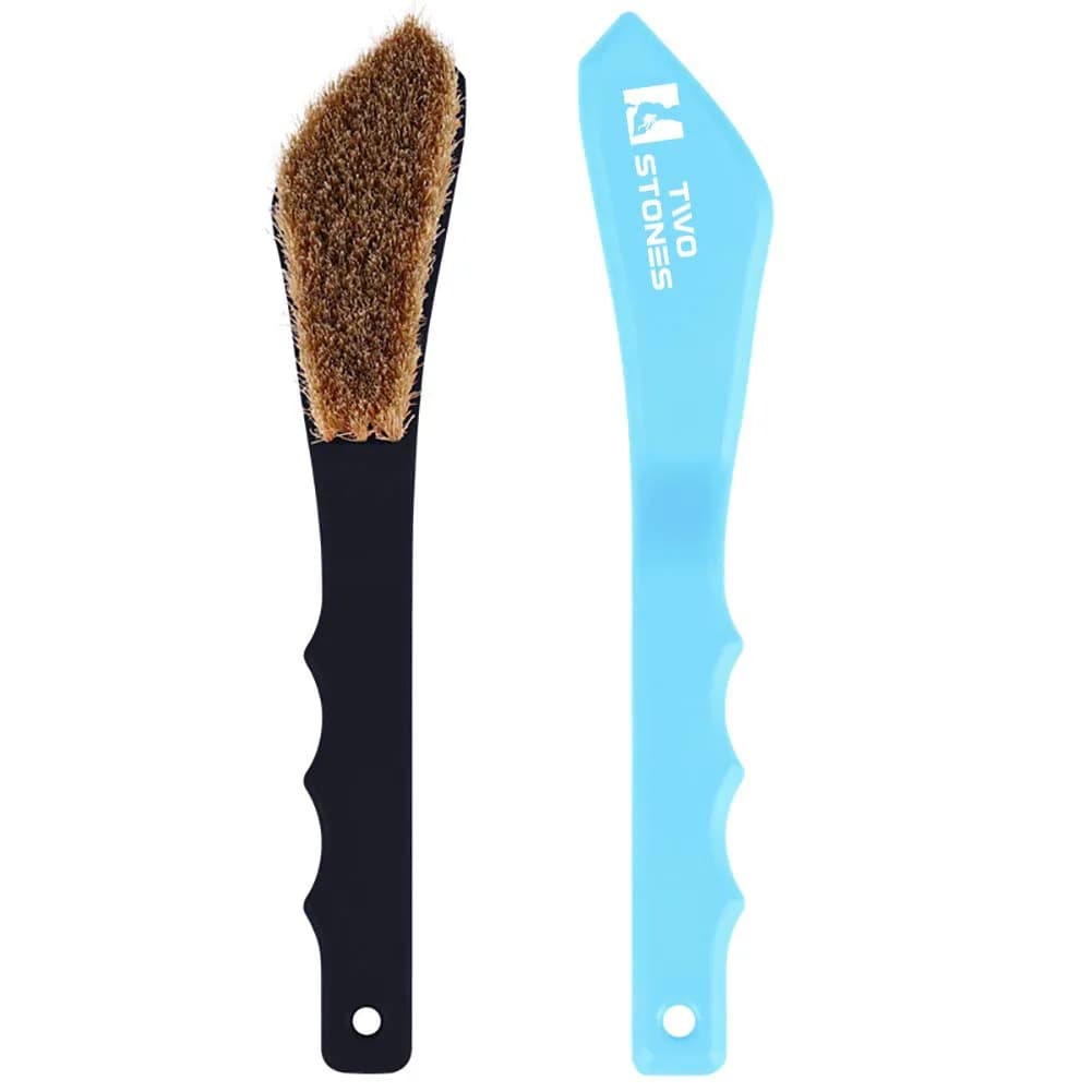 TWO STONES Boar Hair Rock Climbing Brush with Ergonomic Handle | Durable Chalk & Holds Cleaner (105 words) - main product image
