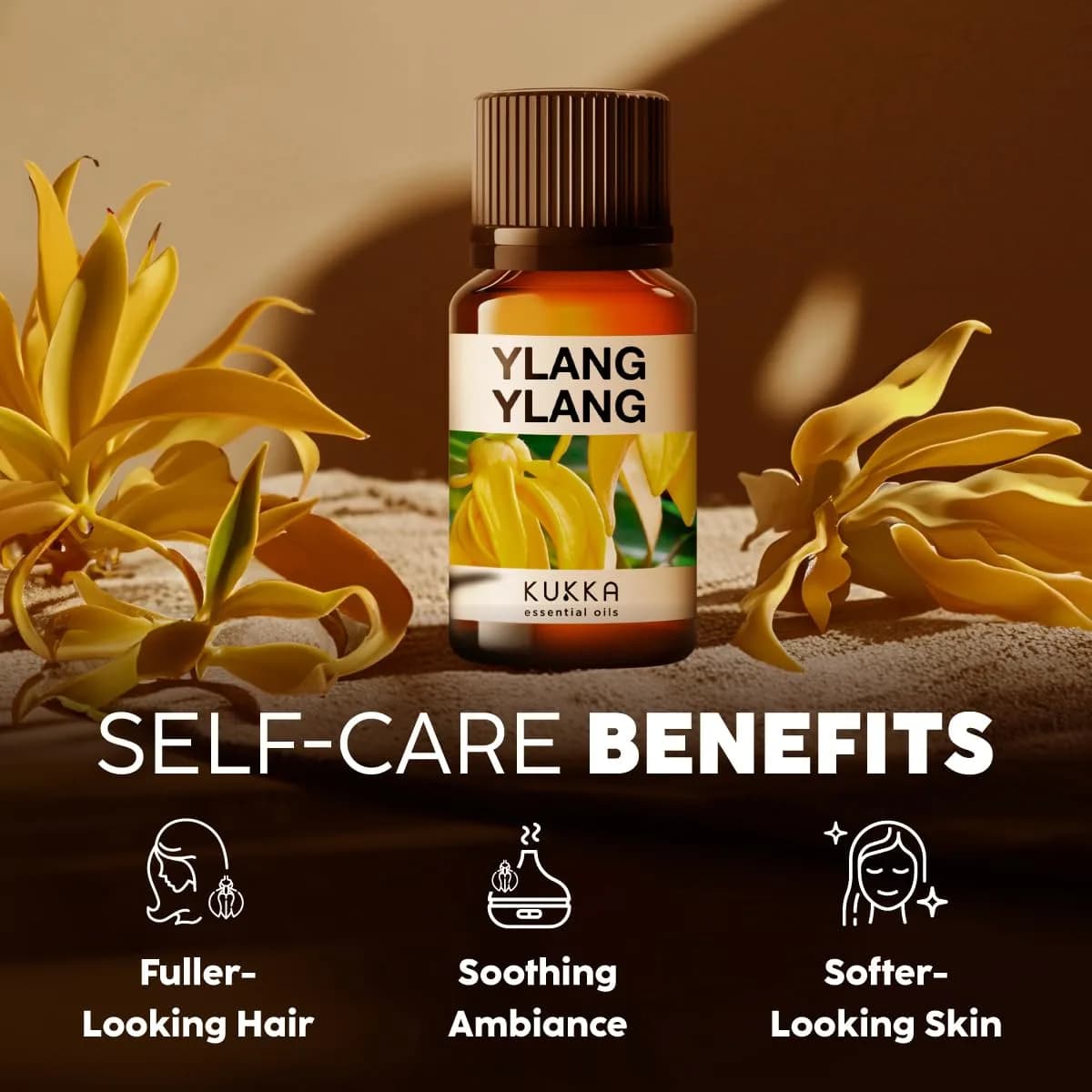 KUKKA Pure Ylang Ylang Essential Oil 0.34 Fl Oz (10ml) - GC-MS Tested for Purity - view 4