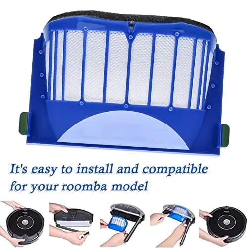 Garbage fighter Replacement Parts for iRobot Roomba 600 Series Vacuum Cleaner Kit - 20 Pieces (Black) thumbnail 6