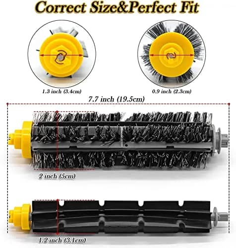 Garbage fighter Replacement Parts for iRobot Roomba 600 Series Vacuum Cleaner Kit - 20 Pieces (Black) thumbnail 2
