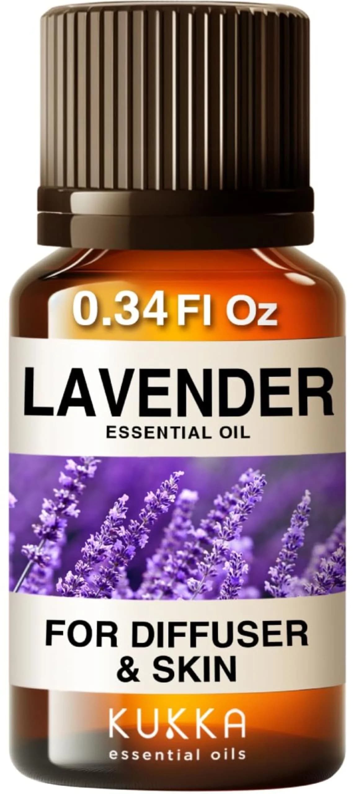 KUKKA 100% Pure Lavender Essential Oil for Hair, Skin, Diffuser & DIY Soap Making Scent (0.34 Fl Oz / 10ml) - main product image