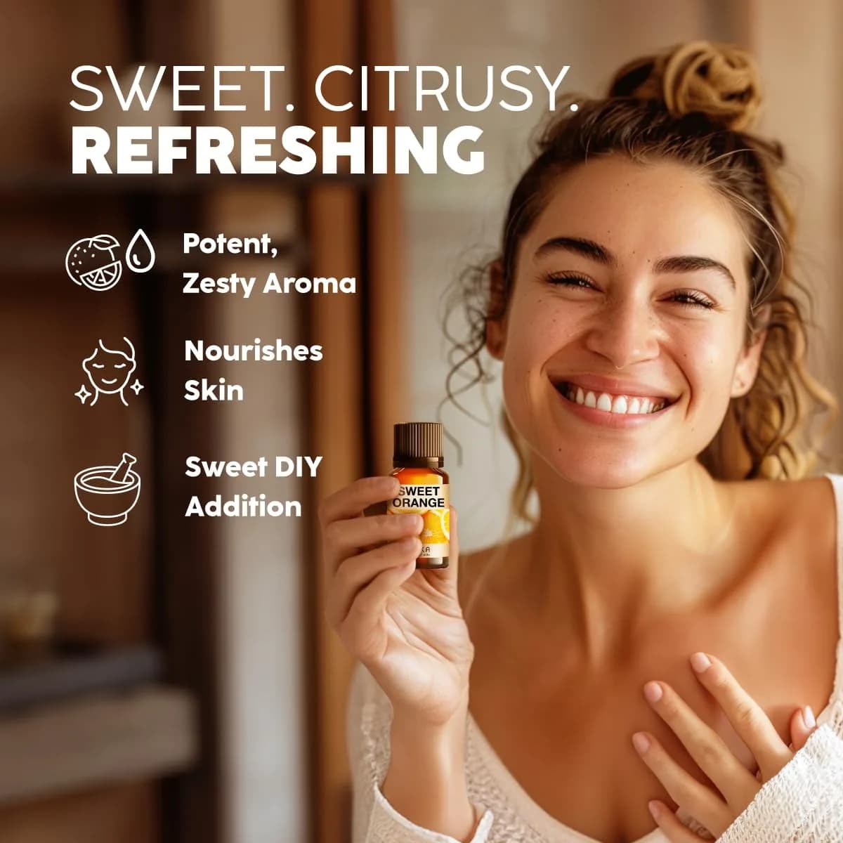 KUKKA essential oils Pure Sweet Orange Oil 10ml (0.34 Fl Oz) | Aromatherapy & Skincare - view 3