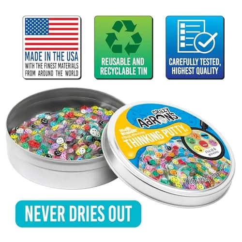 Crazy Aaron's Thinking Putty - Mixed Emotions - Multi-Color Sensory Putty for Kids & Adults in a 4" Tin | Stress Relief & Creative Fun thumbnail 5