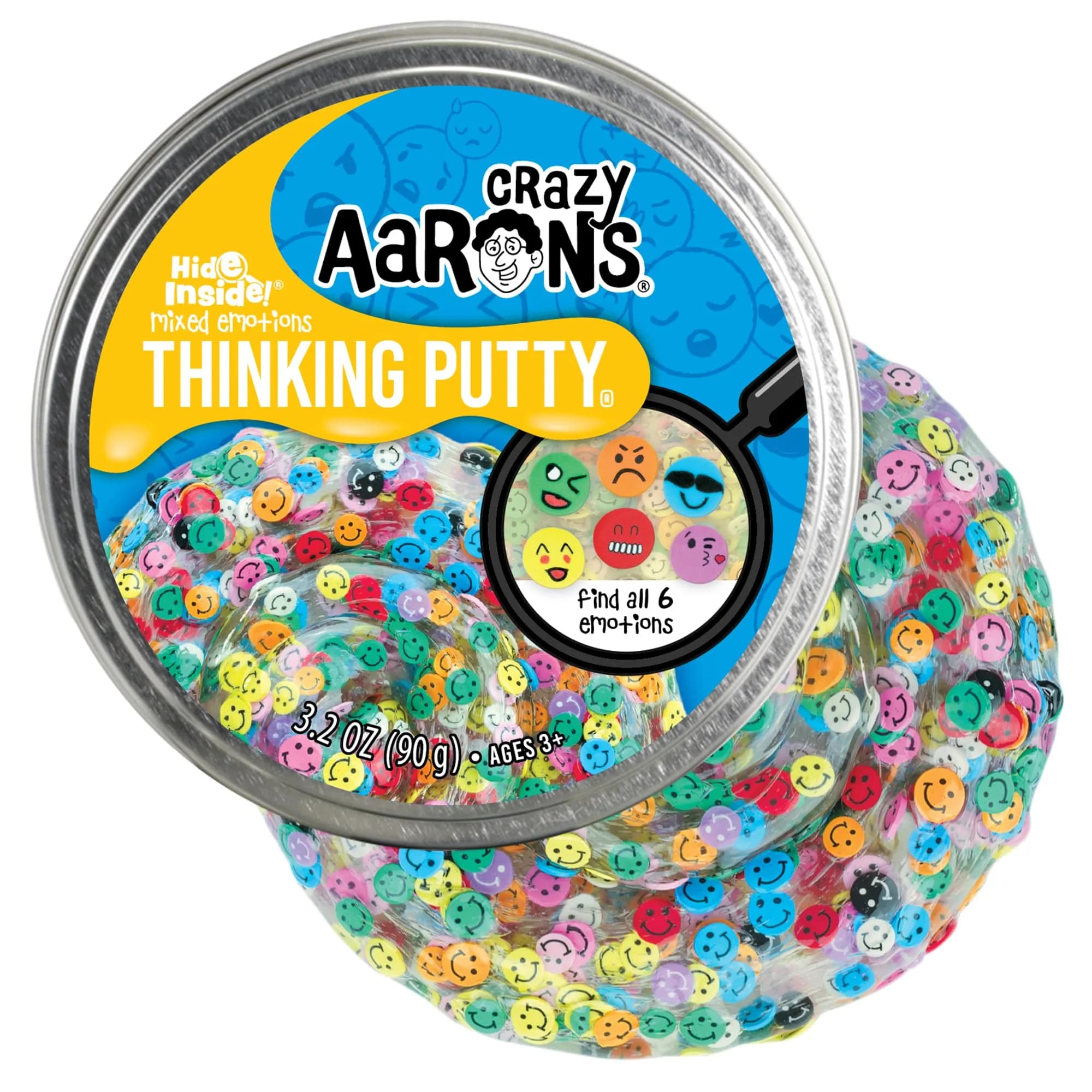 Crazy Aaron's Thinking Putty - Mixed Emotions - Multi-Color Sensory Putty for Kids & Adults in a 4" Tin | Stress Relief & Creative Fun