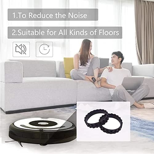 Garbage fighter Black 4 Pack Vacuum Wheels | Compatible with iRobot Roomba 500-900 Series thumbnail 6