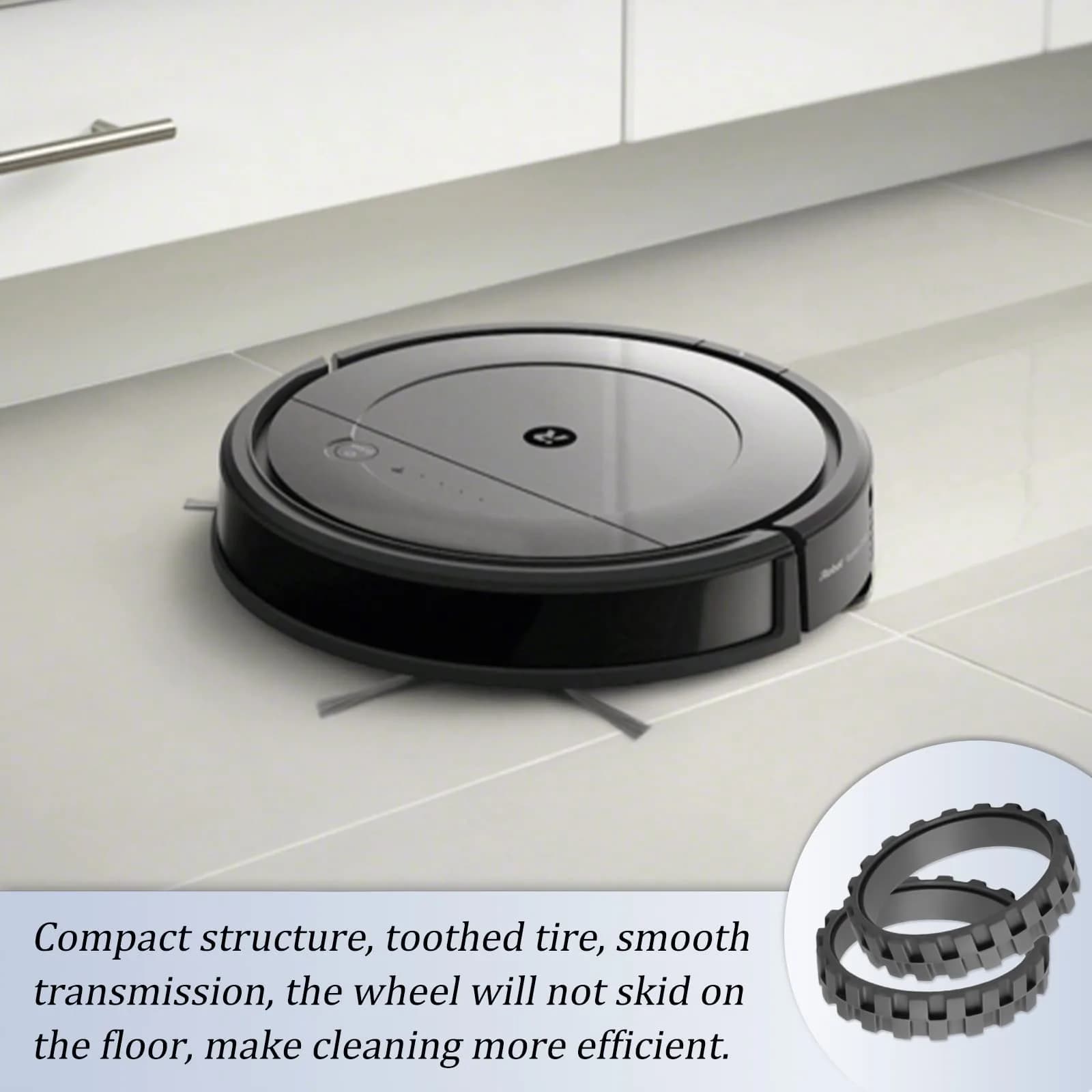 Garbage fighter Black 4 Pack Vacuum Wheels | Compatible with iRobot Roomba 500-900 Series - view 7
