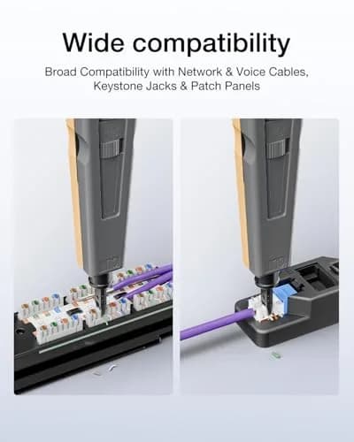 VCELINK Punch Down Impact Tool with 110 and 66 Blades | Network Wire Punch for Home & Professional Use thumbnail 5