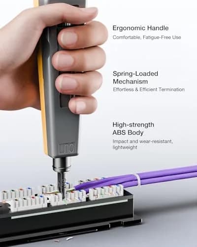 VCELINK Punch Down Impact Tool with 110 and 66 Blades | Network Wire Punch for Home & Professional Use thumbnail 6