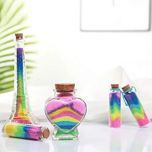 MEIEST Craft/Terrarium Sand 12pcs Assorted Colors Pack 1.25oz Bottles | Colorful DIY Sand Art Kit for Kids & Adults thumbnail 3