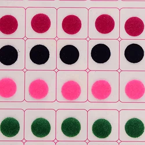 VAMA Fashions Premium Velvet Round Forehead Stickers Kumkum Bollywood Bindi Booklet for Women | 504 Bindis Multicolor thumbnail 5