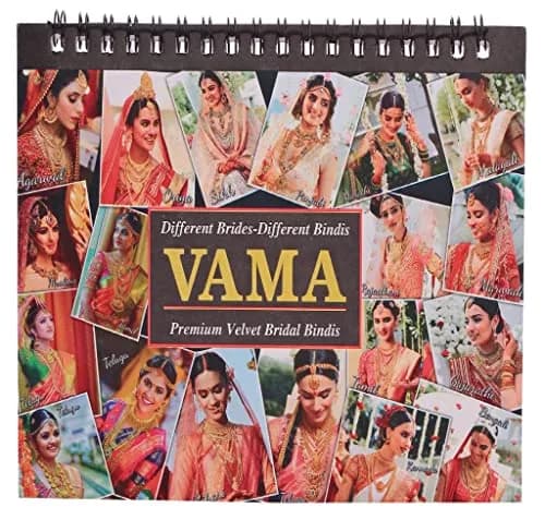VAMA Fashions Premium Velvet Round Forehead Stickers Kumkum Bollywood Bindi Booklet for Women | 504 Bindis Multicolor thumbnail 6