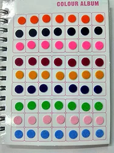 VAMA Fashions Premium Velvet Round Forehead Stickers Kumkum Bollywood Bindi Booklet for Women | 504 Bindis Multicolor thumbnail 7