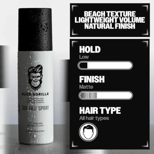 Slick Gorilla Sea Salt Spray for Men 6.76 fl oz | Matte Texture, Beach Volume, Flexible Hold thumbnail 5