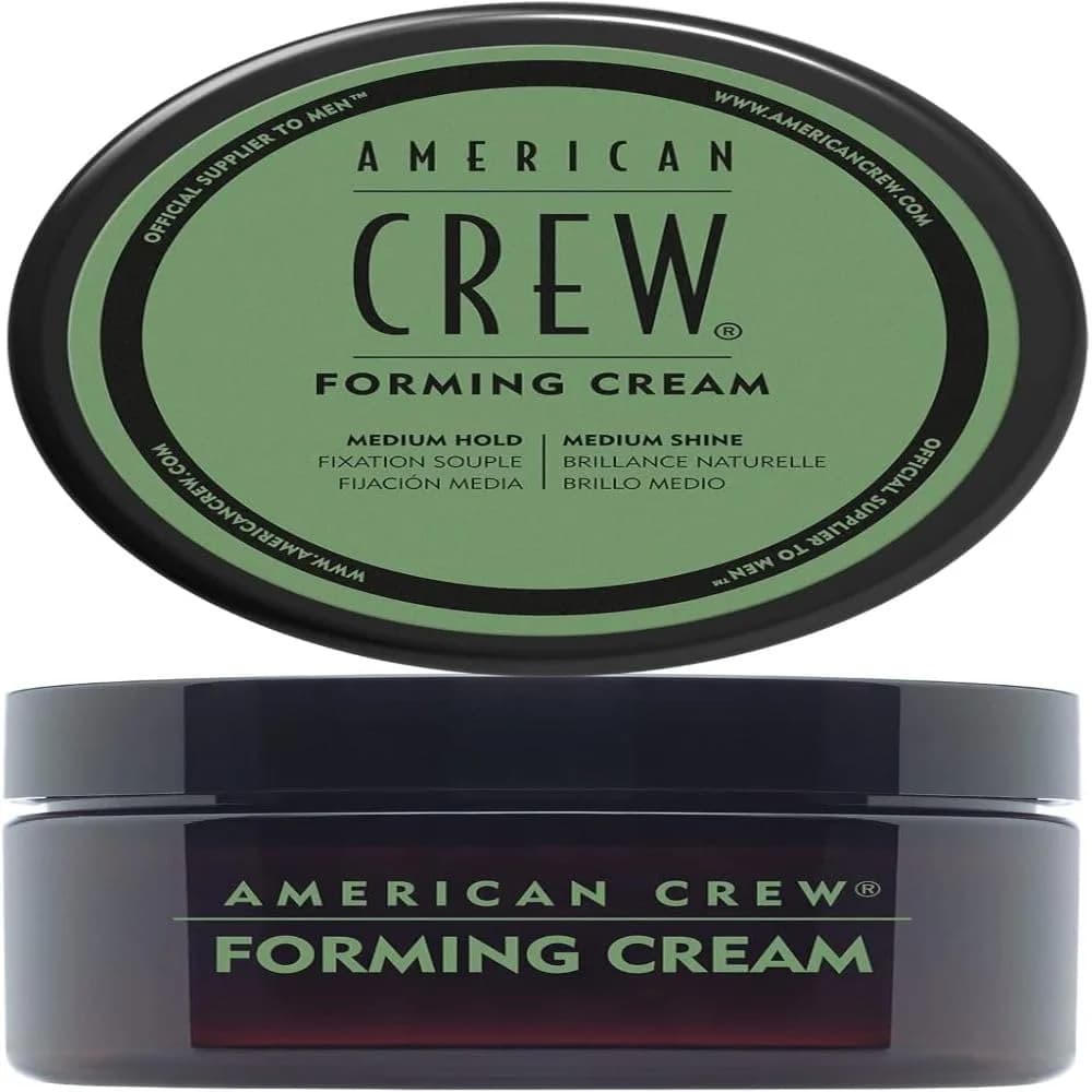 American Crew Forming Cream Hair Styling Product 177ml (6 Fl Oz) | Medium Hold & Shine for Men — GREEN