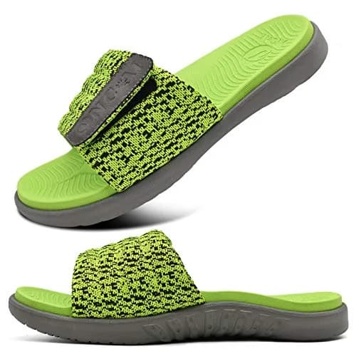 ONCAI Mens Sandals 2025 | Arch Support Sport Slides Open Toe Adjustable Straps Cushioned Footbed for Plantar Fasciitis Green Size 11 thumbnail 1