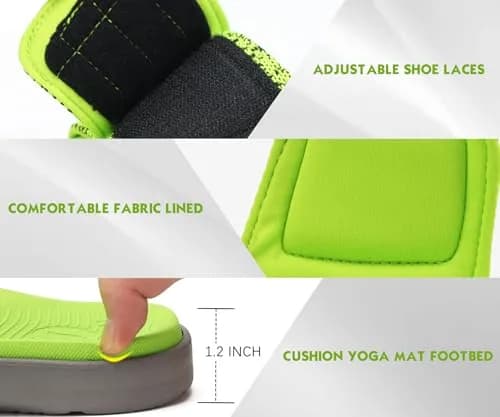 ONCAI Mens Sandals 2025 | Arch Support Sport Slides Open Toe Adjustable Straps Cushioned Footbed for Plantar Fasciitis Green Size 11 thumbnail 5