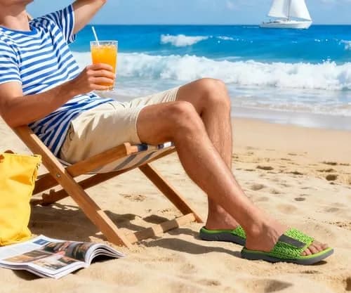 ONCAI Mens Sandals 2025 | Arch Support Sport Slides Open Toe Adjustable Straps Cushioned Footbed for Plantar Fasciitis Green Size 11 thumbnail 2