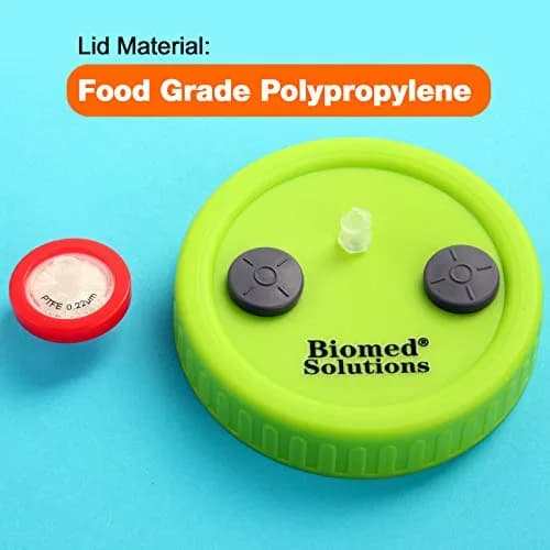 Biomed Solutions 86mm Wide Mouth Mushroom Lid | Food Grade PP, Green, 6 pcs thumbnail 4
