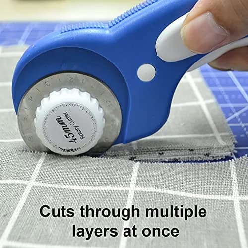Headley Tools 45mm Rotary Cutter with 5pcs Extra Blades | Ergonomic Fabric & Craft Cutter thumbnail 2