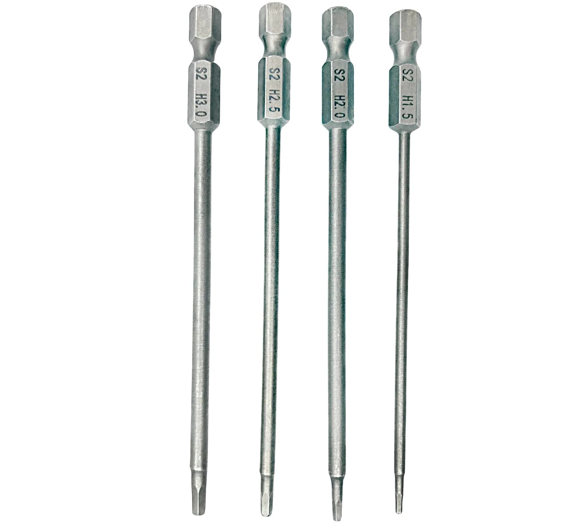 HOPLEX Hex Bit Set 1.5mm 2.0mm 2.5mm 3.0mm | Heat-Treated Steel for Power Drills