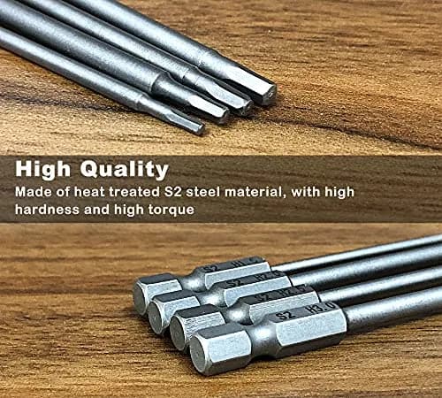 HOPLEX Hex Bit Set 1.5mm 2.0mm 2.5mm 3.0mm | Heat-Treated Steel for Power Drills thumbnail 6