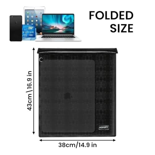 Hodufy Extra Large Faraday Bag 51x38cm (20x15 inches) | Blocks WiFi, Bluetooth, RFID, GPS Signals thumbnail 8
