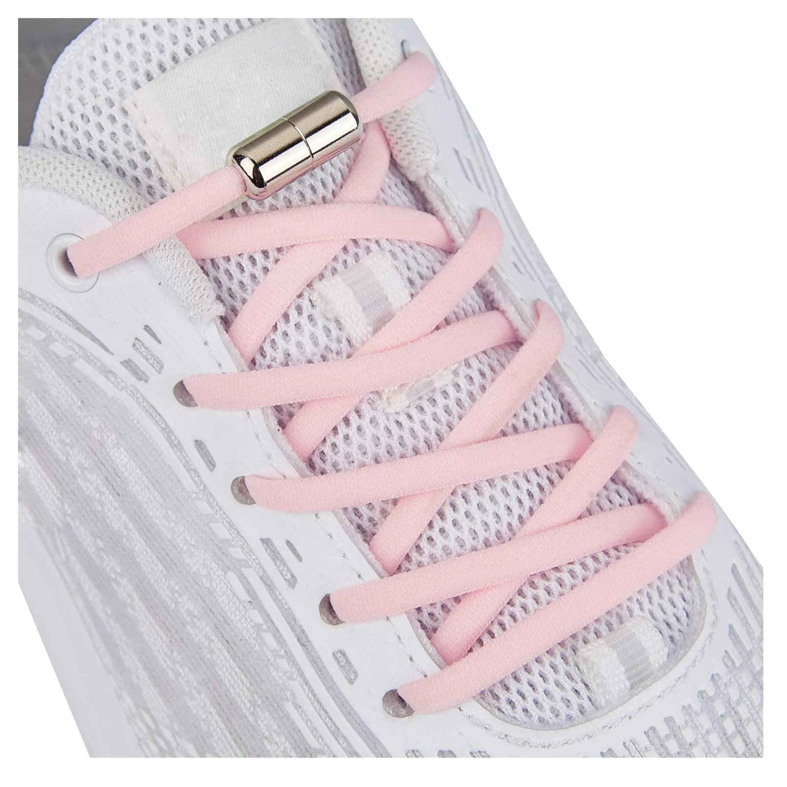 anan520 Elastic No Tie Shoelaces for Kids and Adults, Pink Flat Laces 119 cm (47 inch) | Easy Slip-On Sneakers